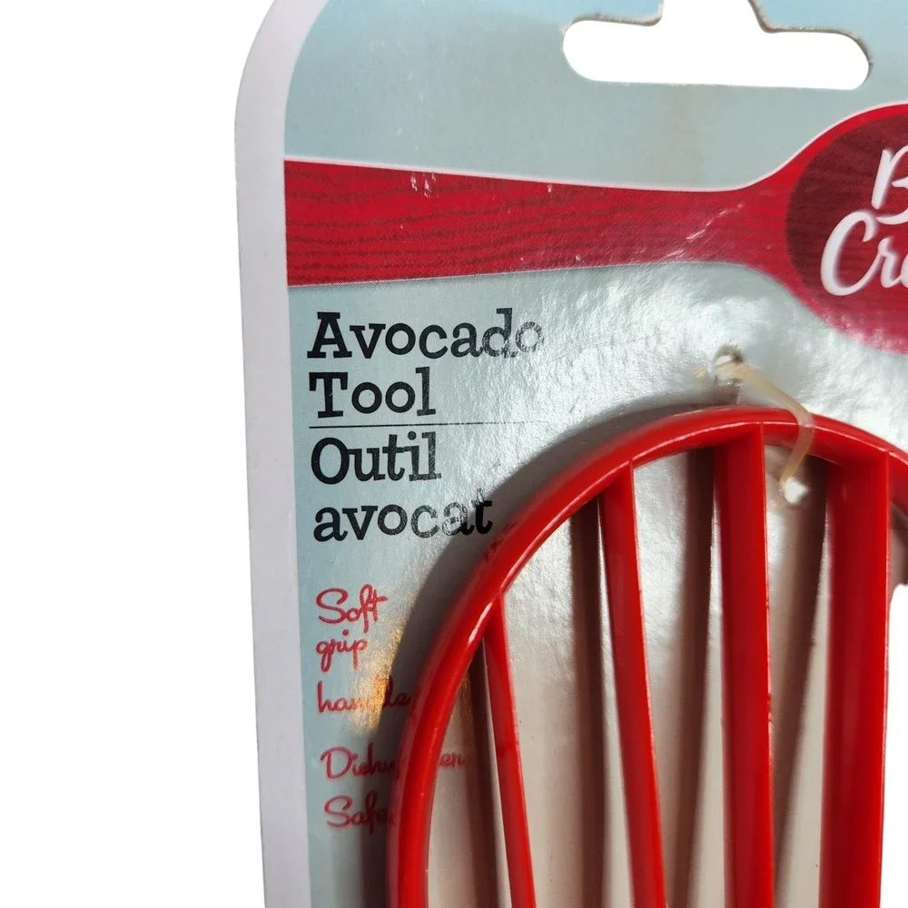 Betty Crocker Avocado Slicer Tool Red Black Soft Grip 3 In 1 Kitchen Gadget